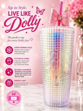 Dolly Parton Tumbler - Dolly Dolly Dolly Cup 23 oz